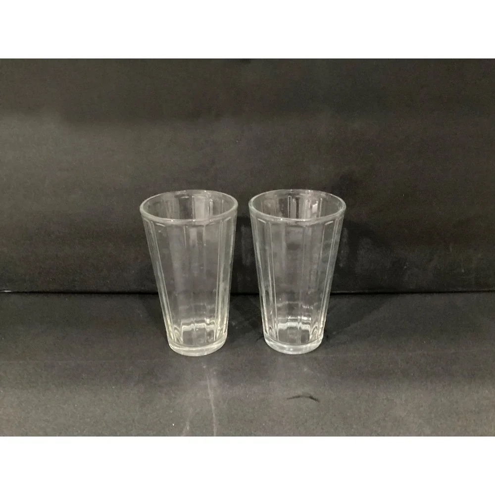 Libbey Tall Paneled Clear Highball Glass Tumbler 6